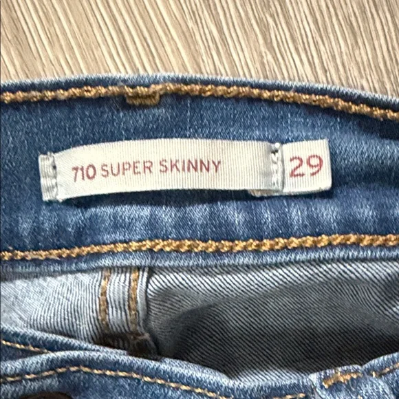 Levi's 710 Dark Blue Super Skinny Jeans for Women - Picture 2 of 6